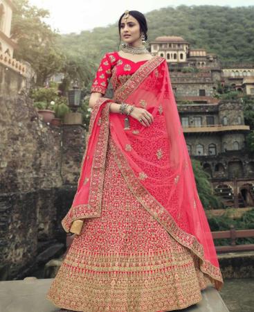 Picture of Appealing Pink Lehenga Choli