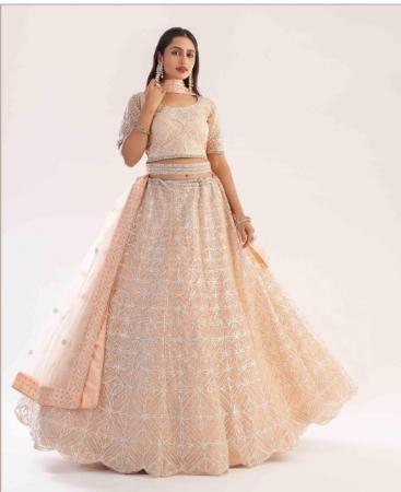 Picture of Grand Peach Lehenga Choli