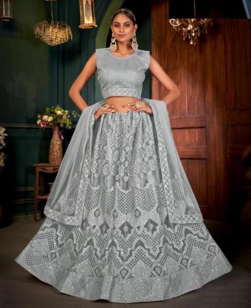 Picture of Gorgeous Gray Lehenga Choli