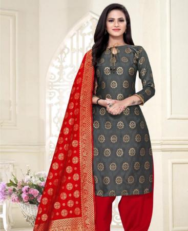 Picture of Taking Grey Patiala Salwar Kameez