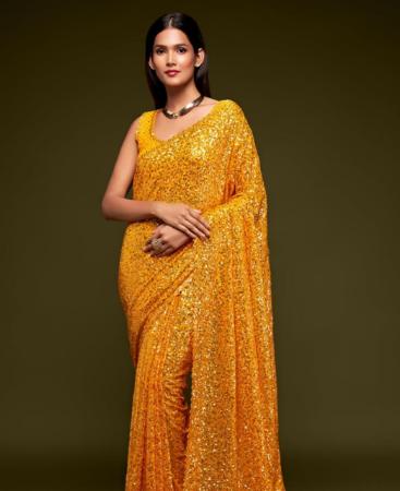 Picture of Appealing Musterd Casual Saree