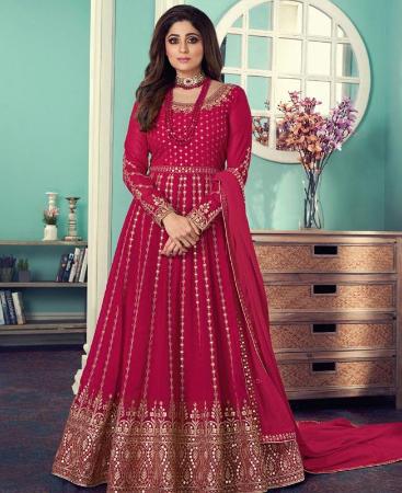 Picture of Grand Pink Anarkali Salwar Kameez