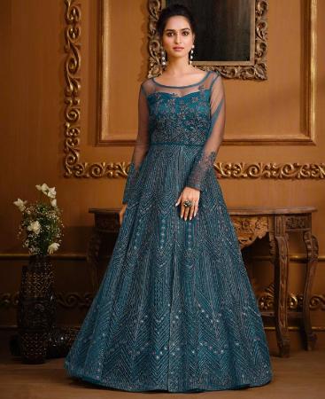 Picture of Gorgeous Blue Designer Salwar Kameez