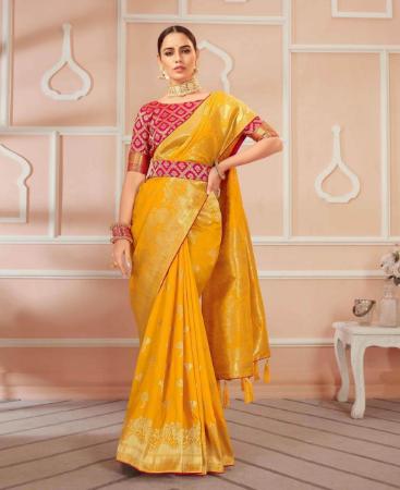 Picture of Charming Yellow Casual Saree