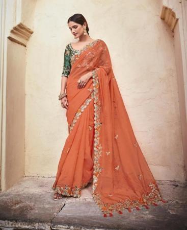 Picture of Pretty Orange Casual Saree