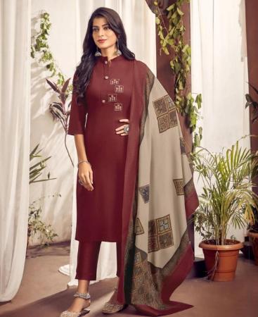 Picture of Exquisite Maroon Readymade Salwar Kameez