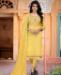 Picture of Resplendent Yellow Straight Cut Salwar Kameez