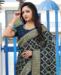 Picture of Excellent Morpeach Silk Saree