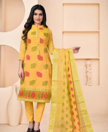 Picture of Pretty Yellow Casual Saree