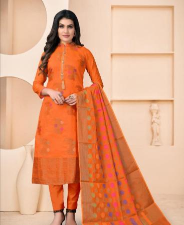 Picture of Splendid Orange Casual Saree