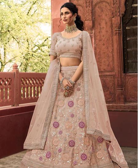 Picture of Excellent Baby Pink Lehenga Choli