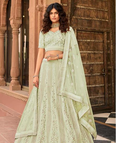 Picture of Excellent Pista Lehenga Choli