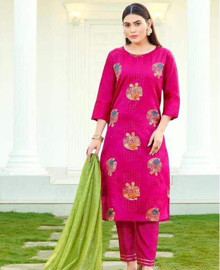 Picture of Elegant Pink Readymade Salwar Kameez