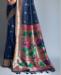 Picture of Sightly Blue Silk Saree