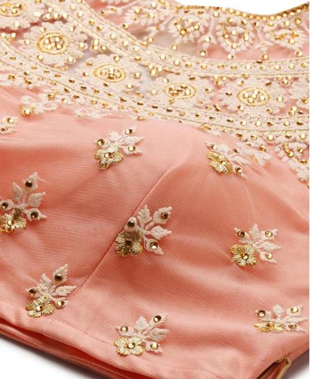 Picture of Pretty Peach Designer Blouse