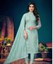 Picture of Grand Blue Straight Cut Salwar Kameez