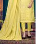 Picture of Lovely Yellow Straight Cut Salwar Kameez