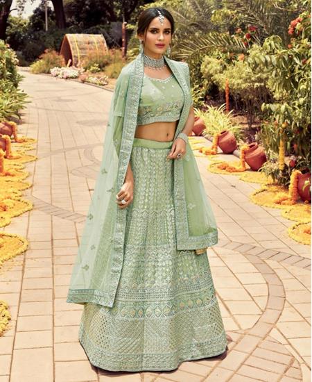 Picture of Alluring Pista Lehenga Choli