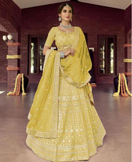 Picture of Beauteous Ocher Lehenga Choli