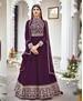 Picture of Resplendent Wine Anarkali Salwar Kameez