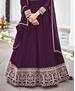 Picture of Resplendent Wine Anarkali Salwar Kameez