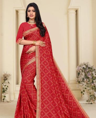 Picture of Charming Red Casual Saree