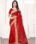 Picture of Marvelous Red Net Saree