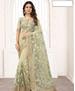 Picture of Comely Pista Net Saree