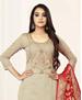 Picture of Alluring Grey Cotton Salwar Kameez