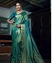 Picture of Ravishing Teal Green Silk Saree