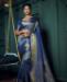 Picture of Radiant Blue Silk Saree