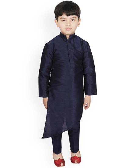 Picture of Radiant Navy Blue Kids Kurta Pyjama