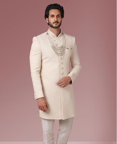 Picture of Alluring Cream Sherwani