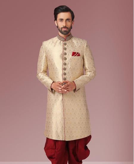 Picture of Elegant Gold Sherwani