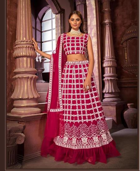 Picture of Alluring Red Lehenga Choli