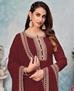 Picture of Grand Brown Straight Cut Salwar Kameez