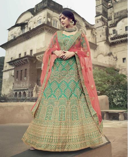 Picture of Elegant Green Lehenga Choli