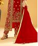 Picture of Fine Red Straight Cut Salwar Kameez