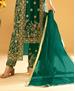 Picture of Good Looking Green Straight Cut Salwar Kameez