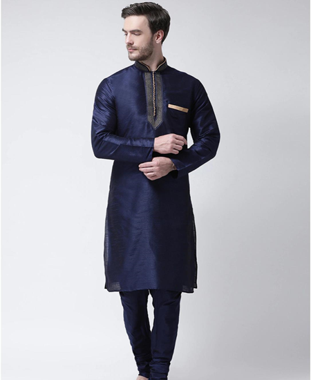 Picture of Delightful Navy Blue Kurtas