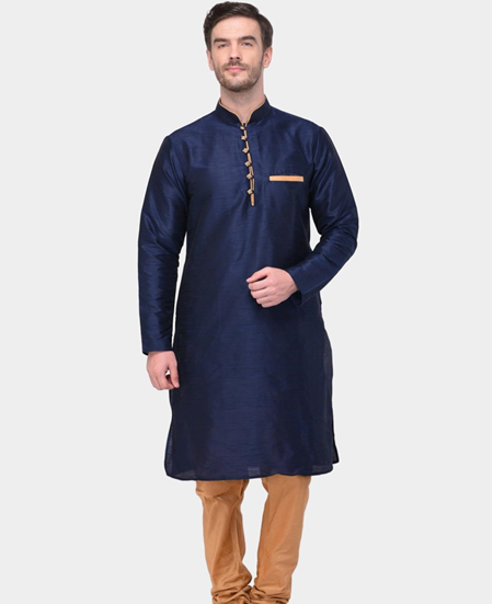 Picture of Pleasing Navy Blue Kurtas