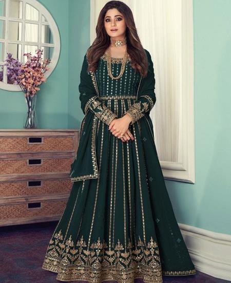 Picture of Gorgeous Green Anarkali Salwar Kameez