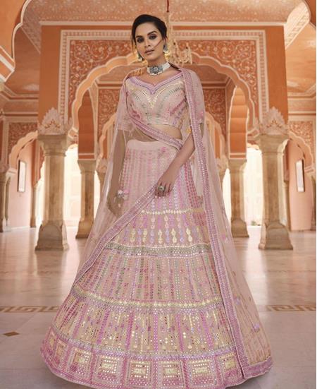 Picture of Good Looking Peach Lehenga Choli