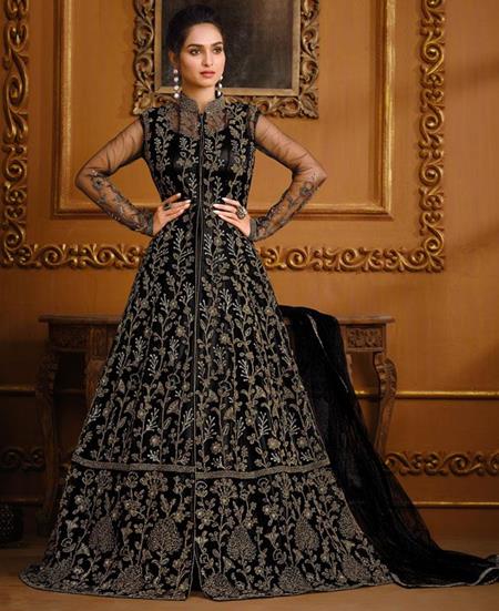 Picture of Beauteous Black Designer Salwar Kameez