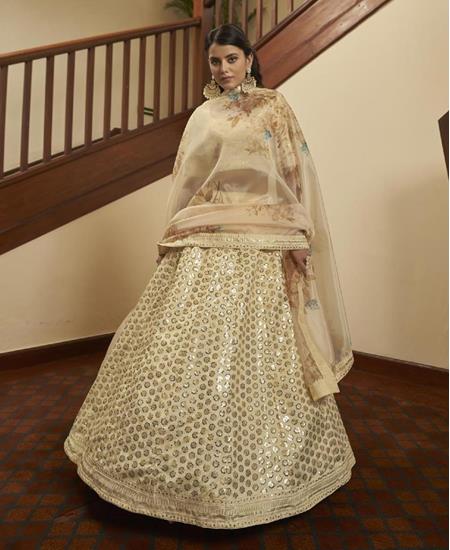 Picture of Charming Beige Lehenga Choli