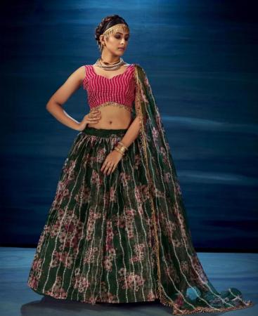 Picture of Charming Green Lehenga Choli