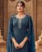 Picture of Statuesque Teal Straight Cut Salwar Kameez