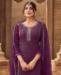 Picture of Beautiful Purple Straight Cut Salwar Kameez