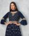 Picture of Ravishing Navy Blue Straight Cut Salwar Kameez