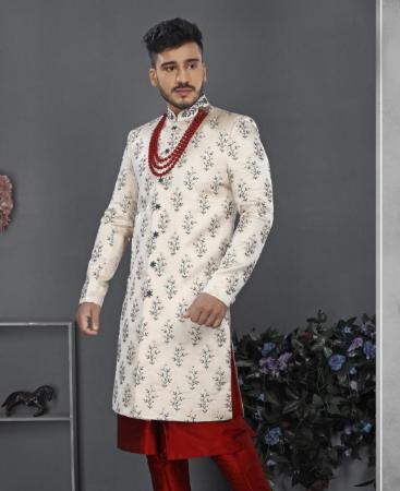 Picture of Ideal White Sherwani